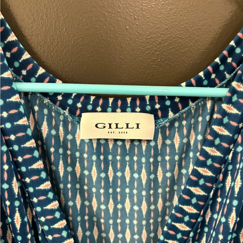 Gilli Navy and White Patterned Maxi Dress - Picture 3 of 3